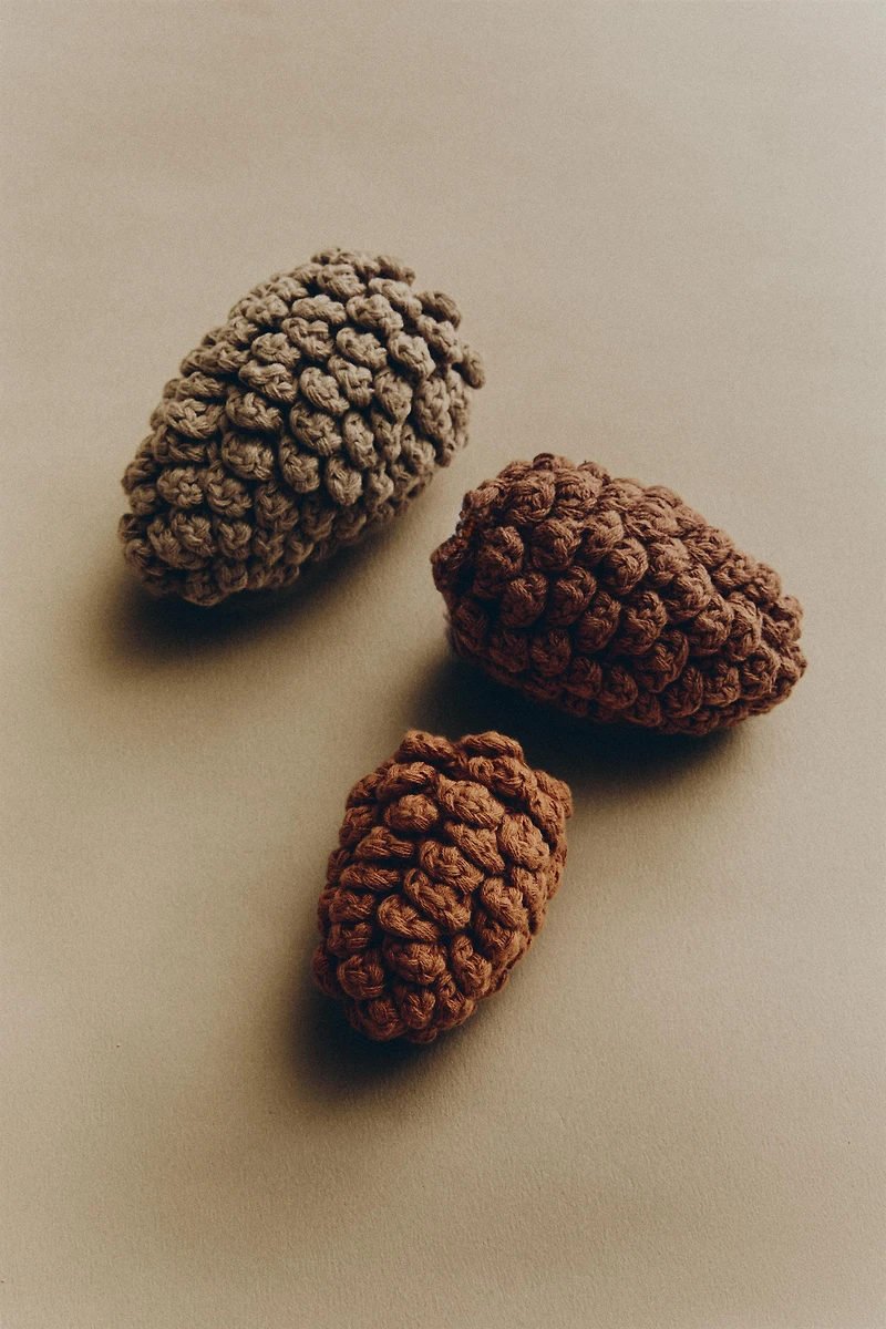 PET PINE CONE TOY PACK (PACK OF 3)
