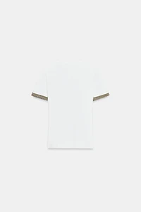 METALLIC THREAD T-SHIRT