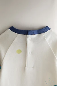 BABY SPACE FOOTED ROMPER