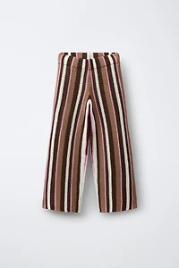PANTALON EN MAILLE À RAYURES