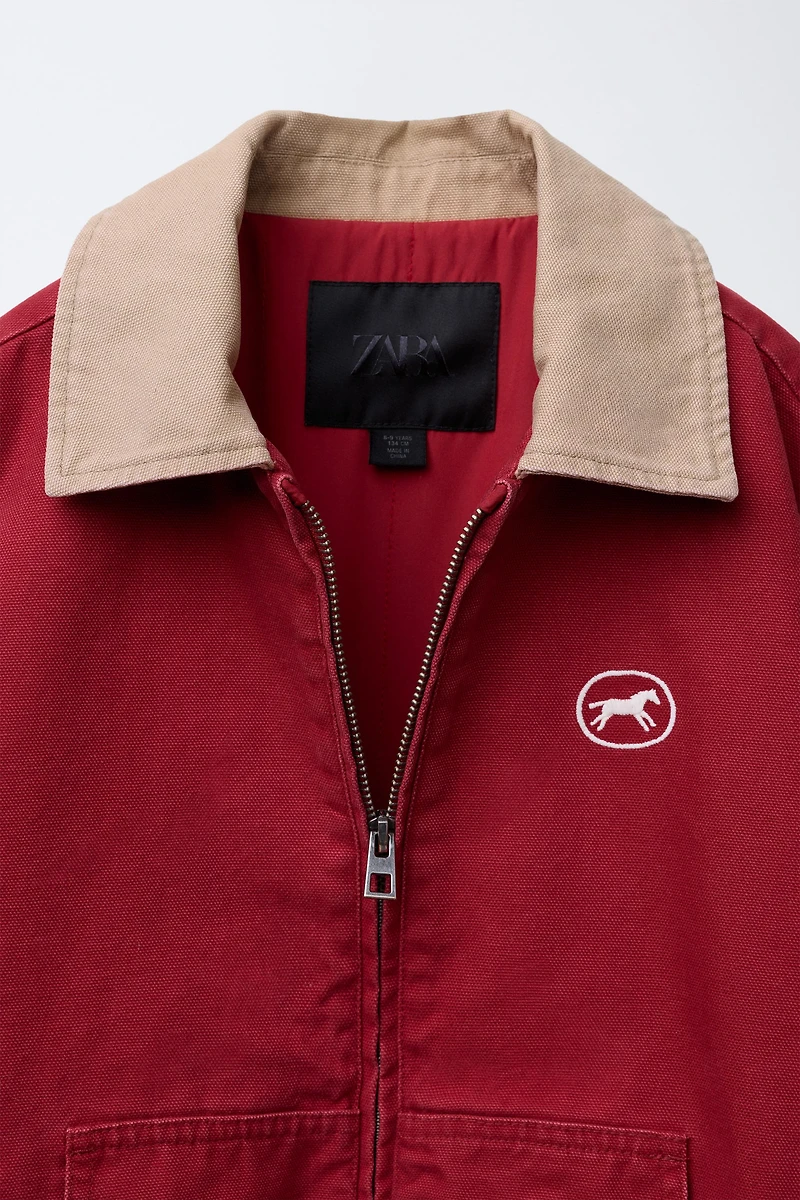 HORSE PRINT BOMBER JACKET