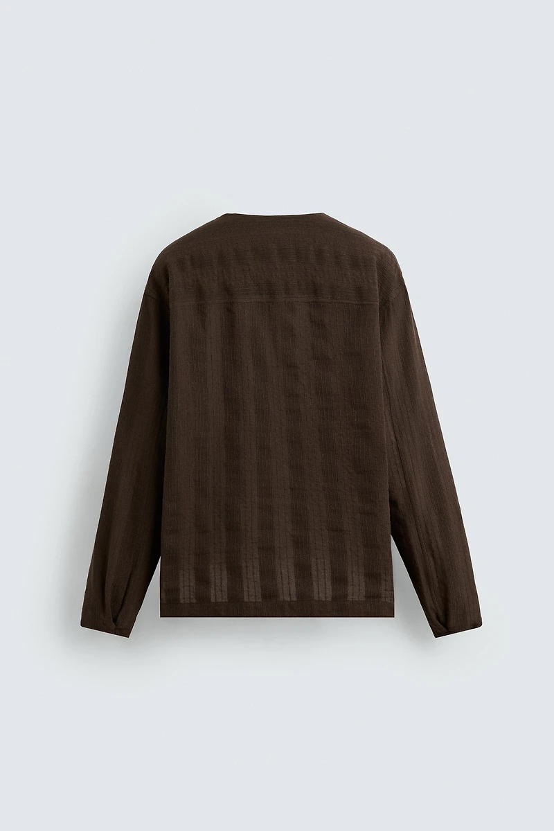 CHEMISE JACQUARD RAYURES