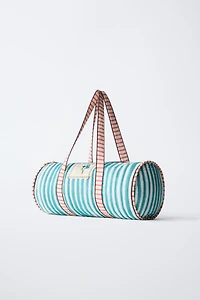 SAC BOWLING RAYURES BRODÉES