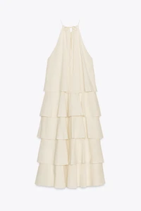 ZW COLLECTION RUFFLED HALTER DRESS