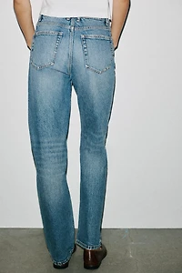TRF STRAIGHT LEG JEANS WITH A HIGH WAIST