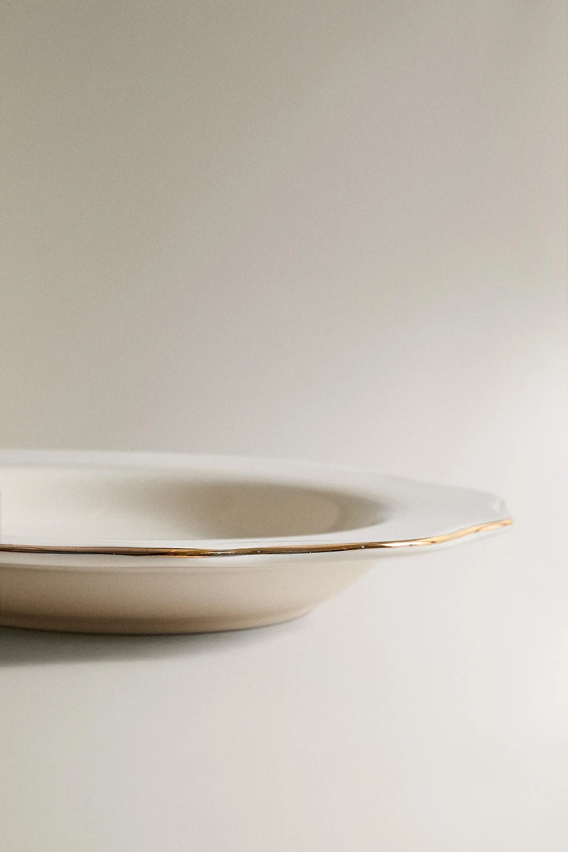 ASSIETTE À DESSERT PORCELAINE FILET