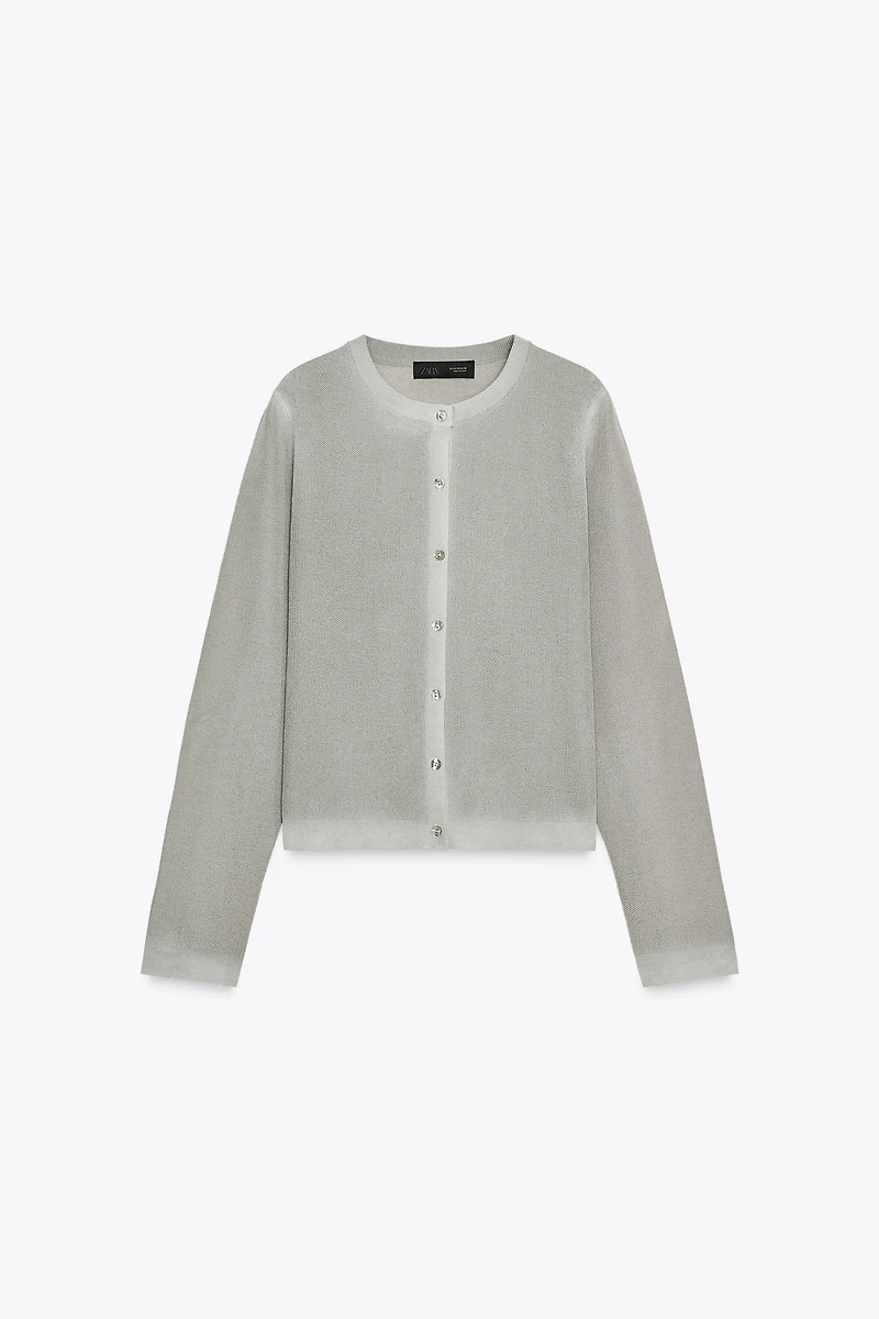 GILET EN MAILLE EFFET DÉGRADÉ