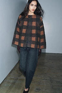 PLAID CARDIGAN