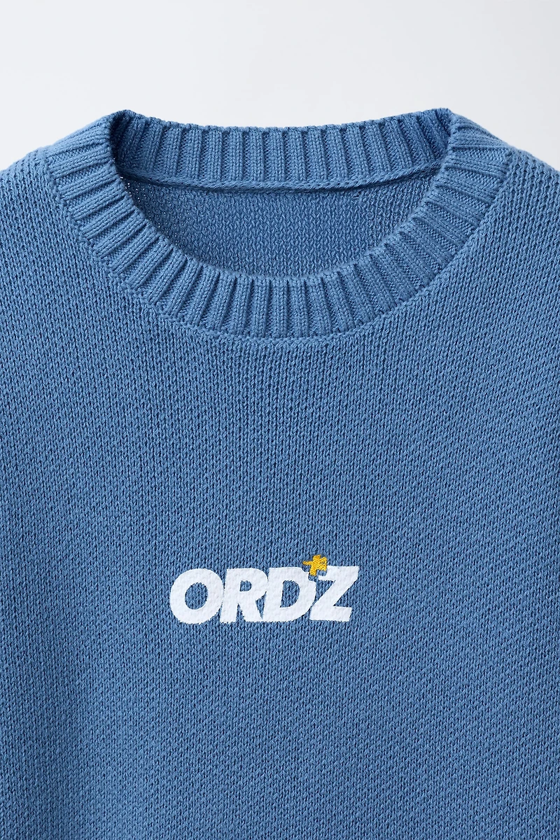 TEXT KNIT SWEATER