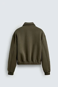 NEOPRENE EFFECT BOXY FIT JACKET