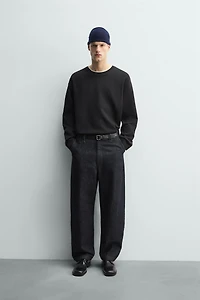 CONTRASTING DOUBLE TRIM T-SHIRT