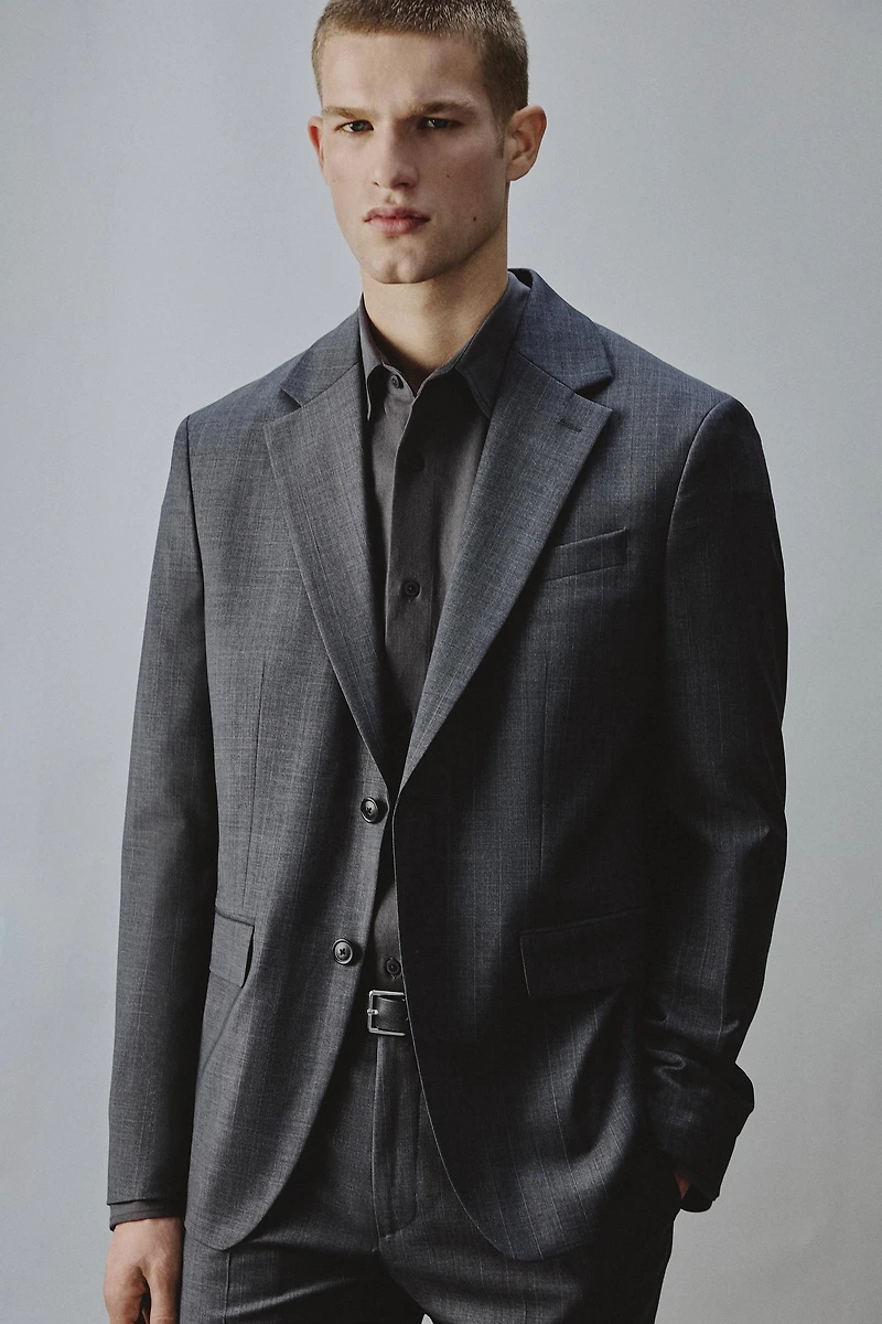 VESTE REGULAR FIT DE COSTUME À RAYURES