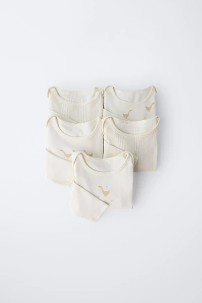 FIVE-PACK OF GEESE BODYSUITS