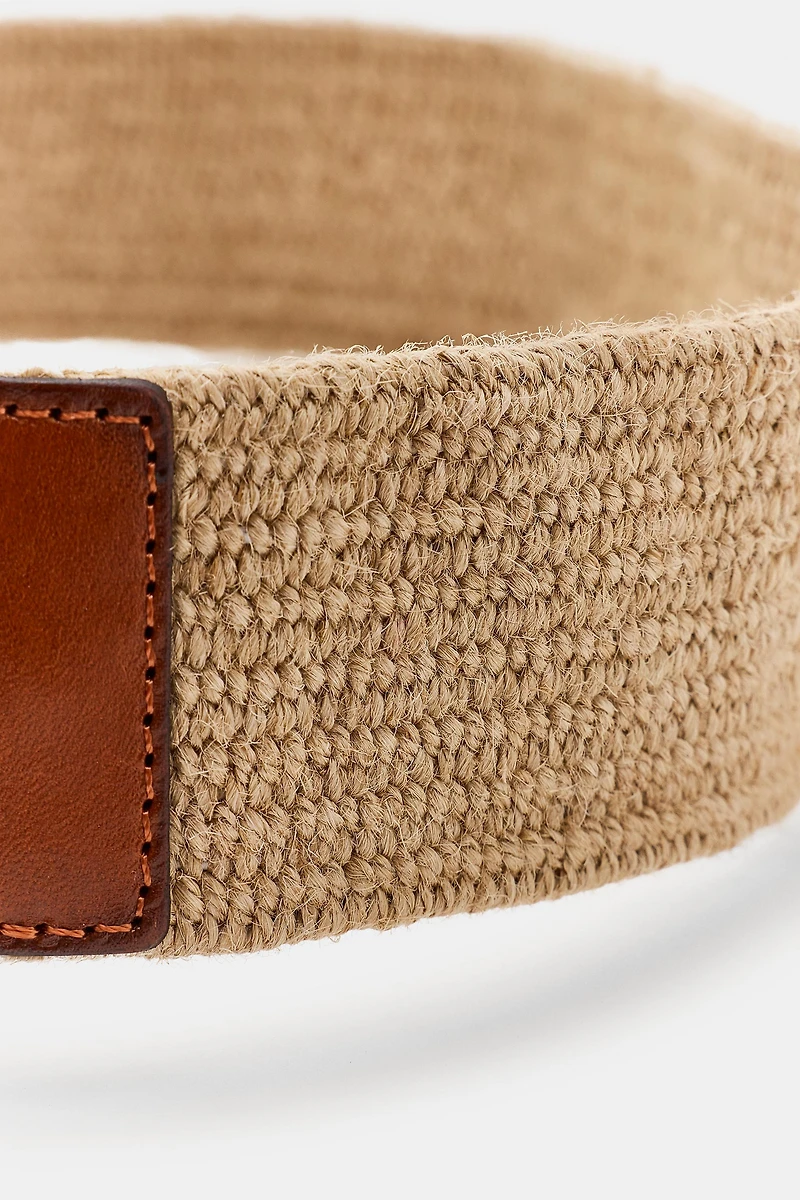 ELASTIC JUTE LEATHER BELT