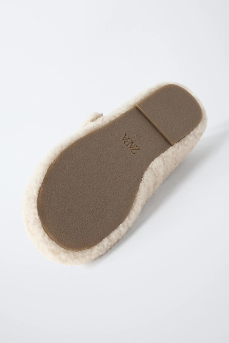 SHEARLING BALLET FLATS