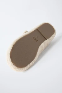 SHEARLING BALLET FLATS