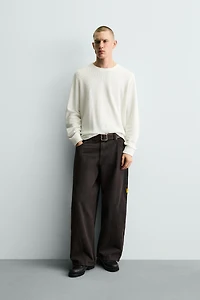 BALLOON FIT PANTS WITH SEAMS