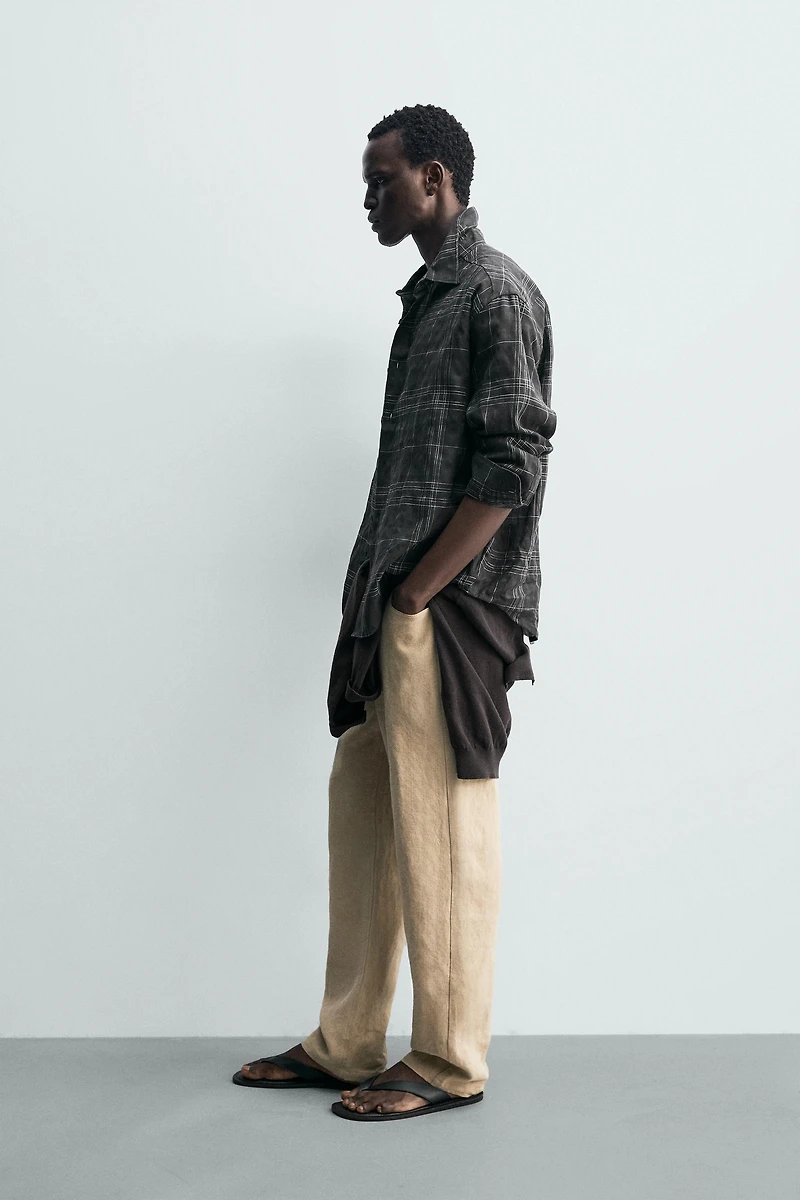 PLAID LINEN - COTTON SHIRT
