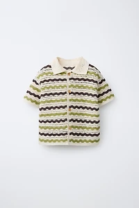 CHEMISE EN MAILLE CROCHET ZIGZAG