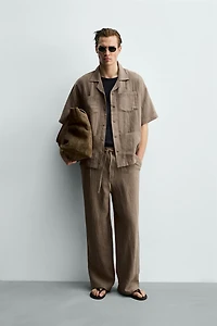 PANTALON RELAXED FIT 100 % LIN