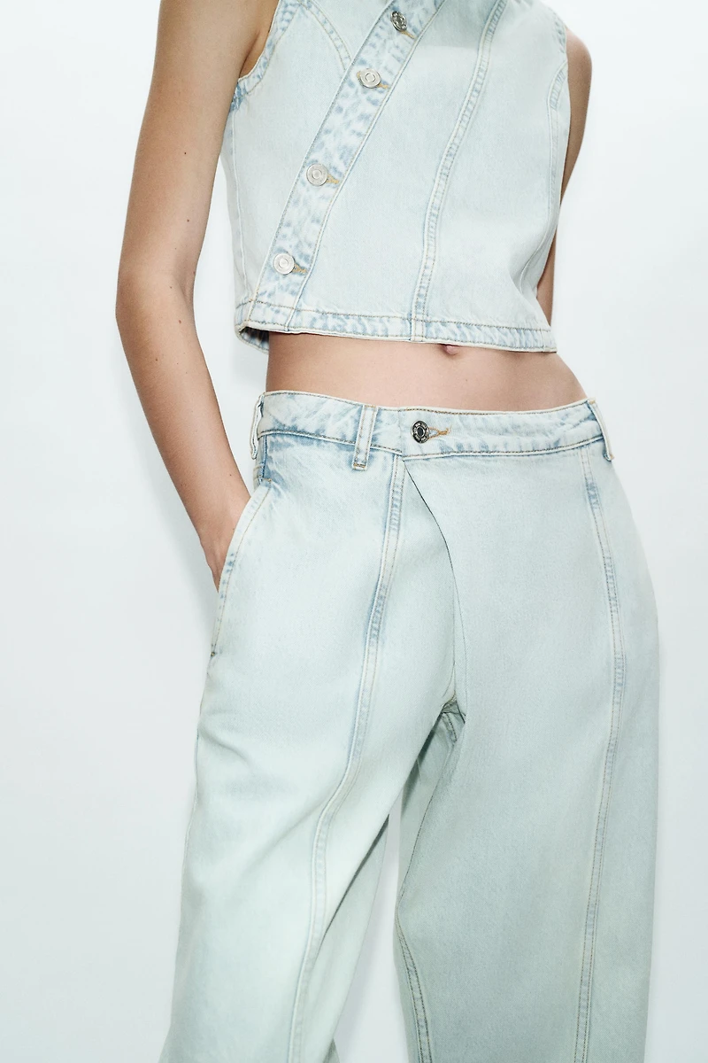 Z1975 LOW-RISE CROSSED JEANS