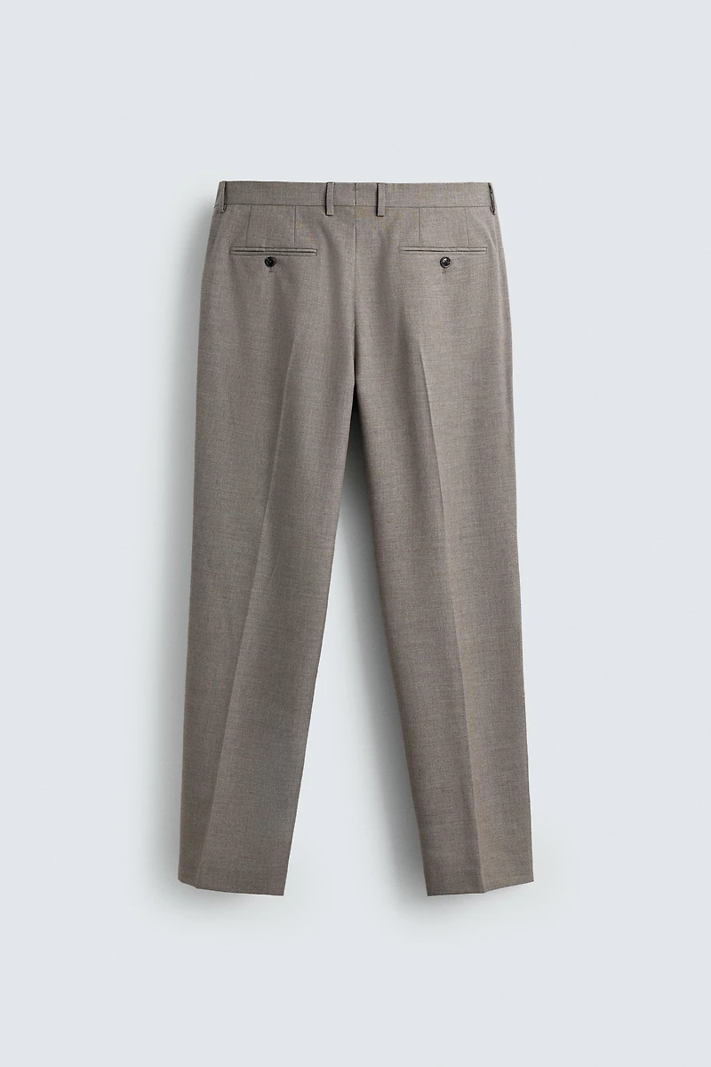 PANTALON DE COSTUME REGULAR FIT STRUCTURÉ