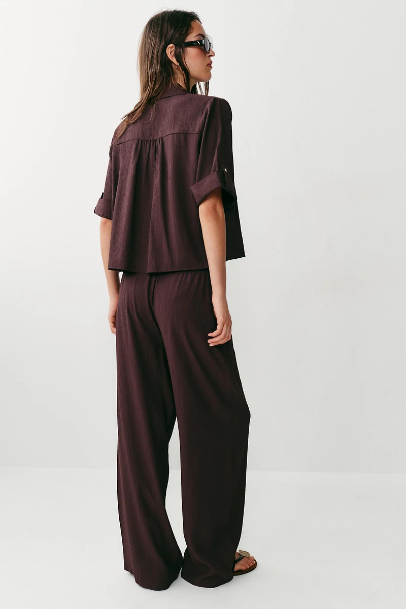 FLOWY SHORT SLEEVE SHIRT