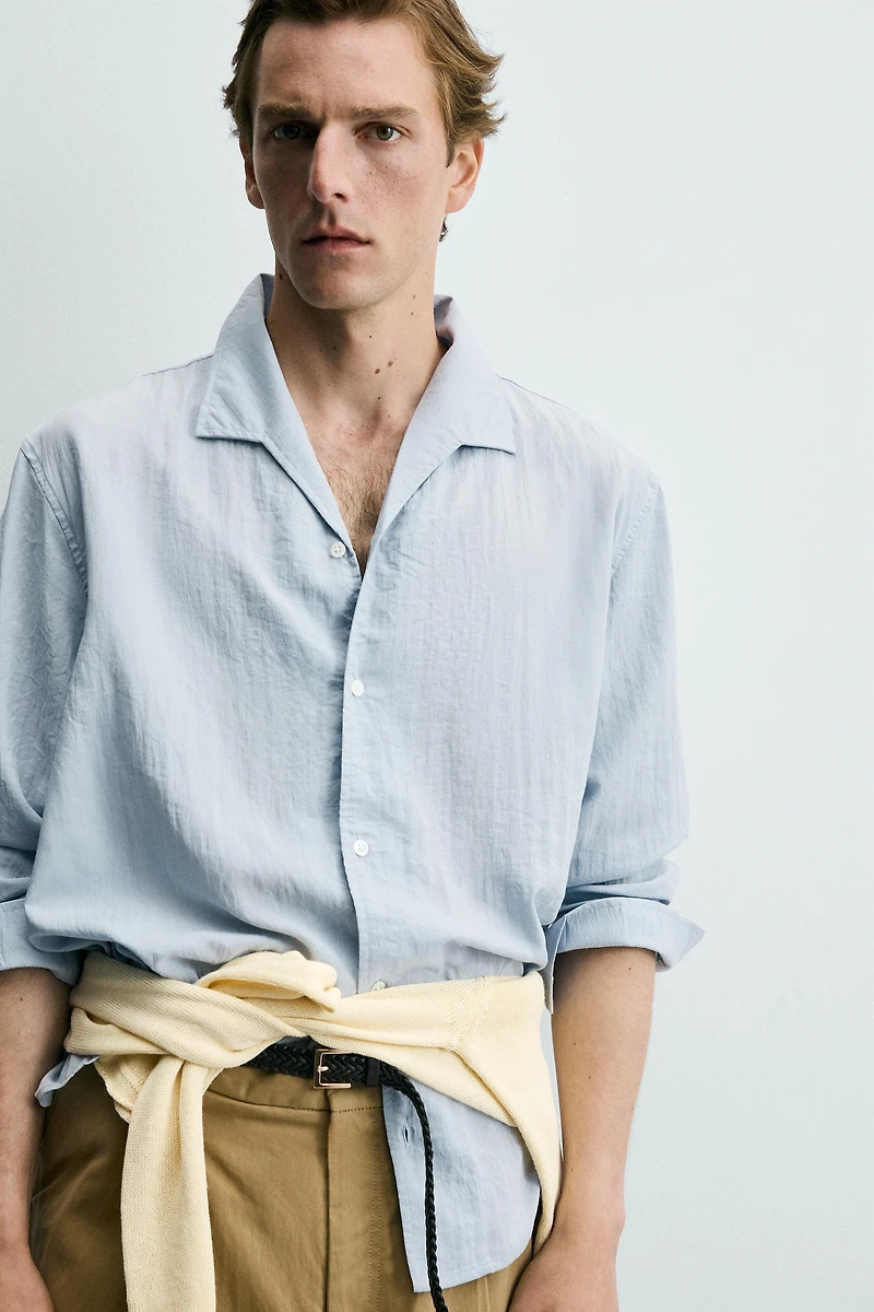 FLOWY TEXTURED SHIRT