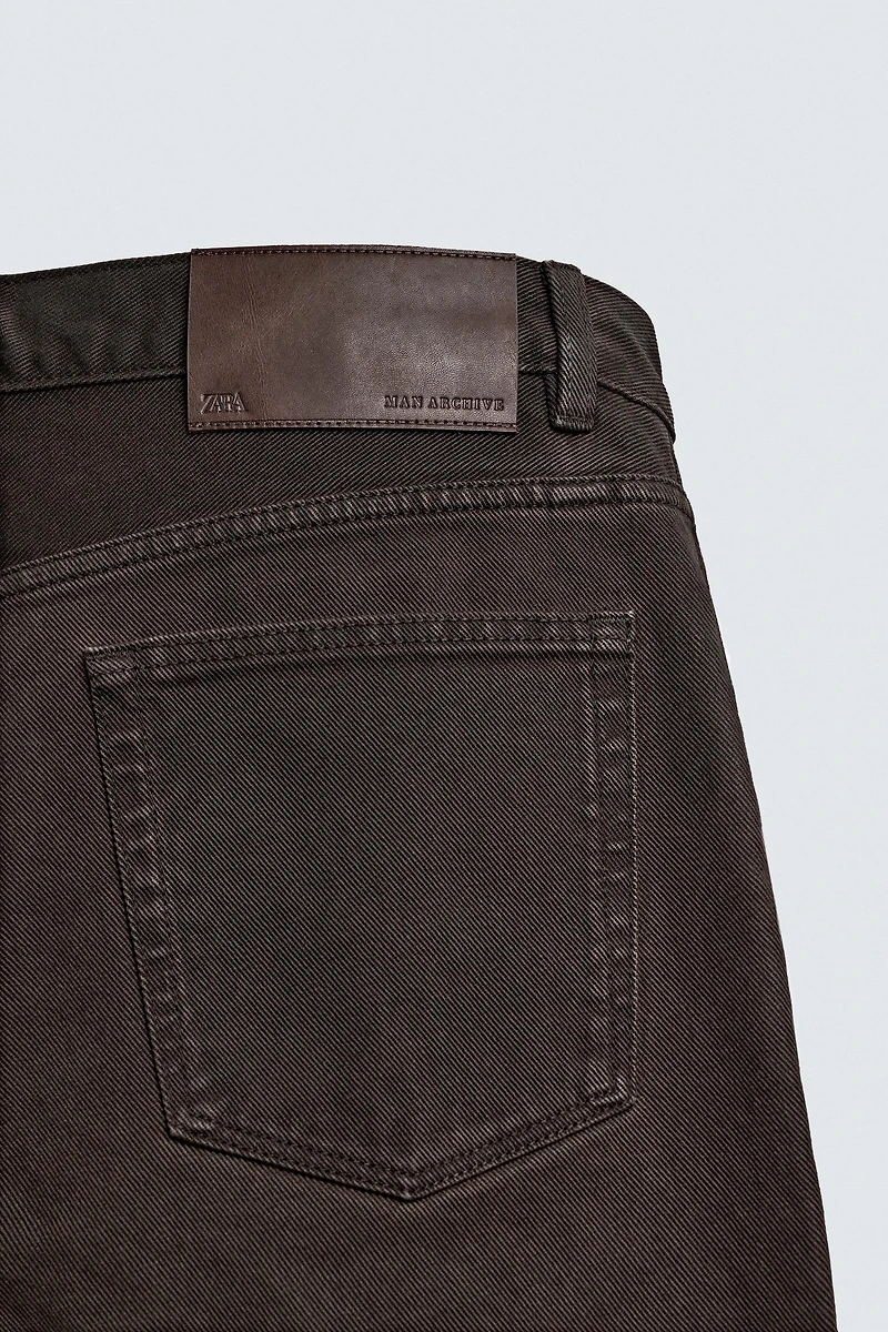 WAXED FINISH STRAIGHT FIT JEANS