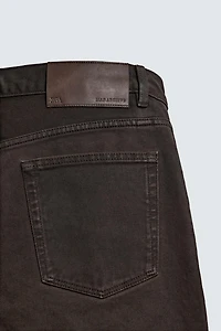 WAXED FINISH STRAIGHT FIT JEANS