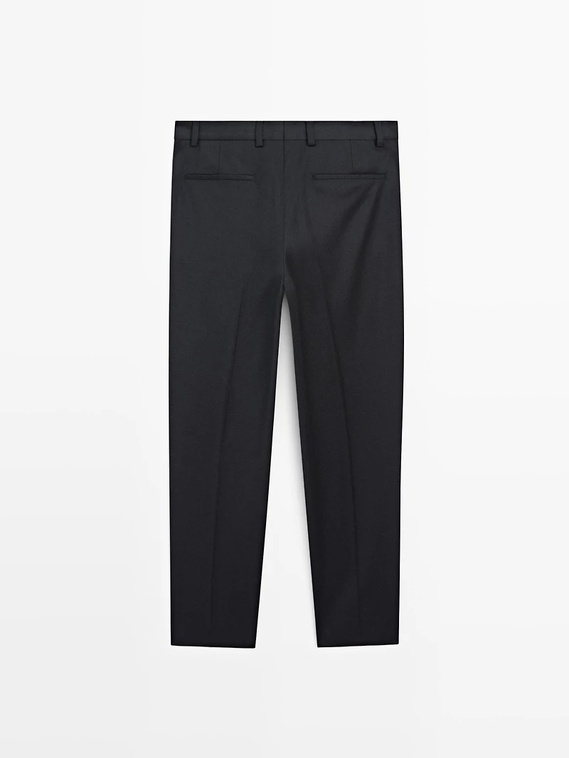 Flannel trousers with darts - LIMITED