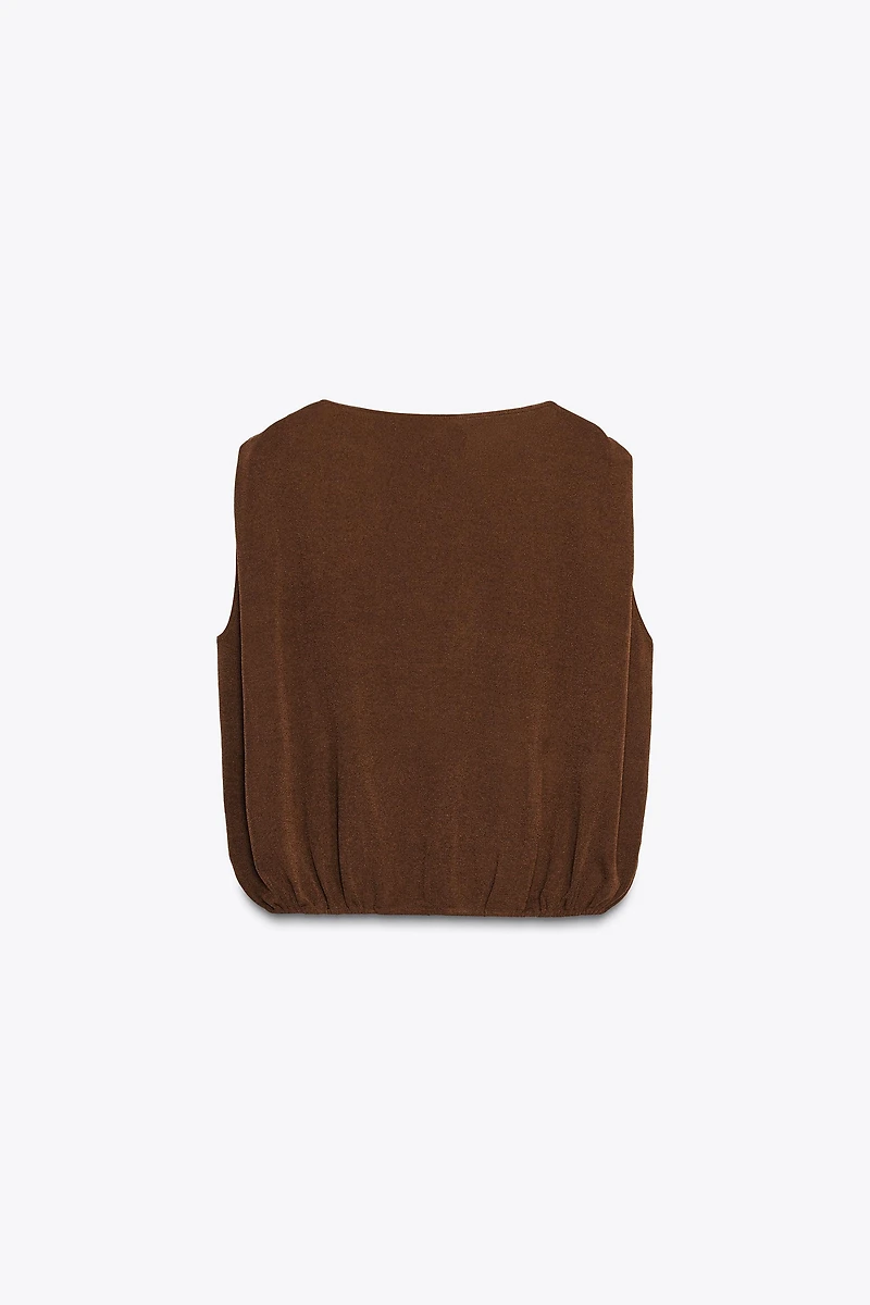 TOP EN MAILLE BAS ÉLASTIQUE