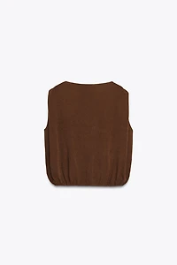 TOP EN MAILLE BAS ÉLASTIQUE