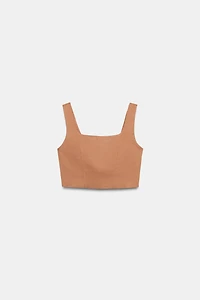 GOLD BUTTON CROPPED VEST