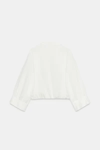LINEN BALLOON SHIRT WITH FROG CLASPS