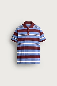 REGULAR FIT STRIPED PIQUÉ POLO