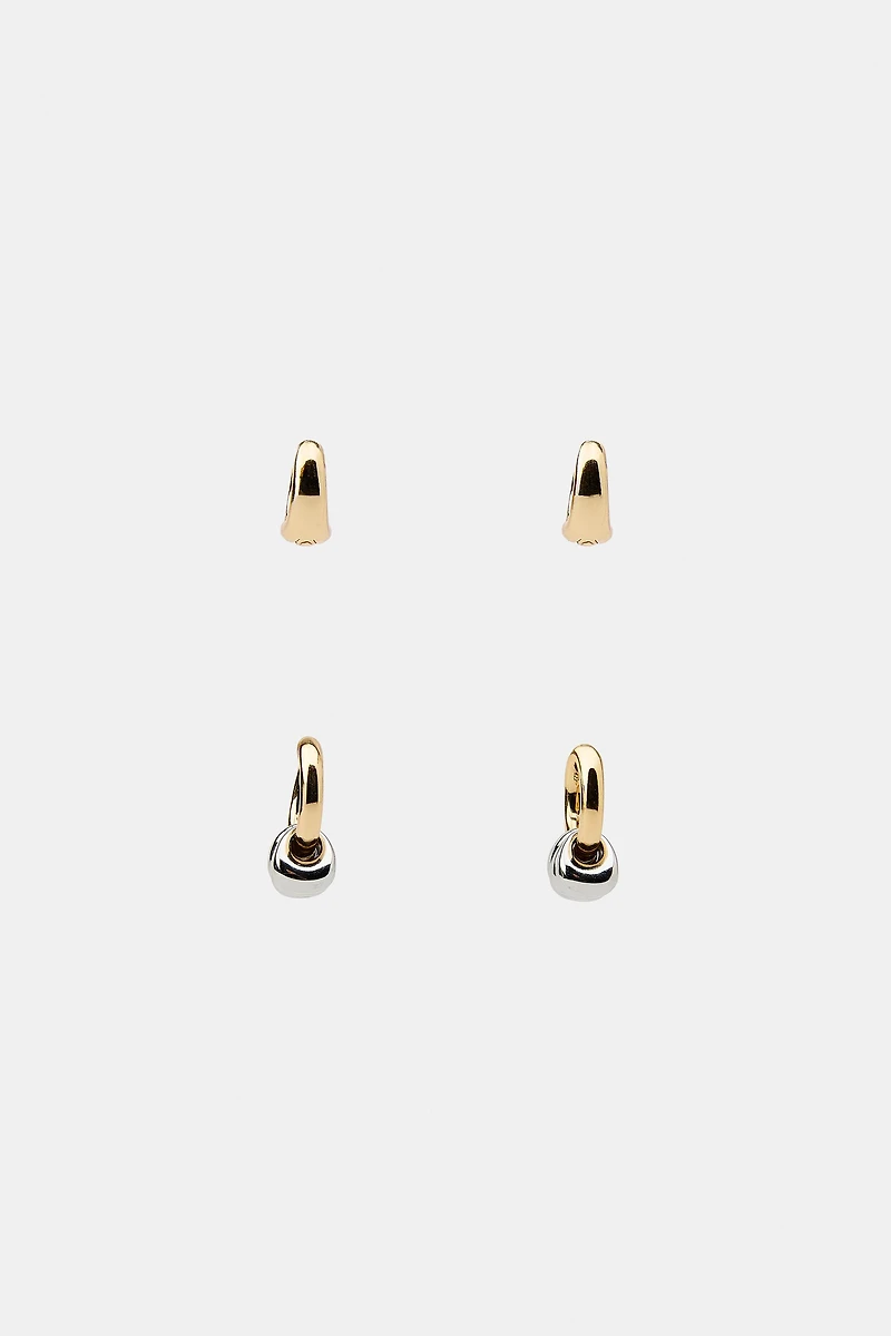 PACK OF COMBINED HOOP EARRINGS
