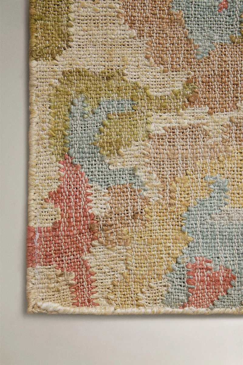 FLORAL JUTE AREA RUG