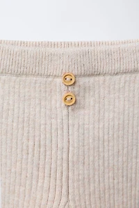 LEGGING CÔTELÉ À BOUTONS