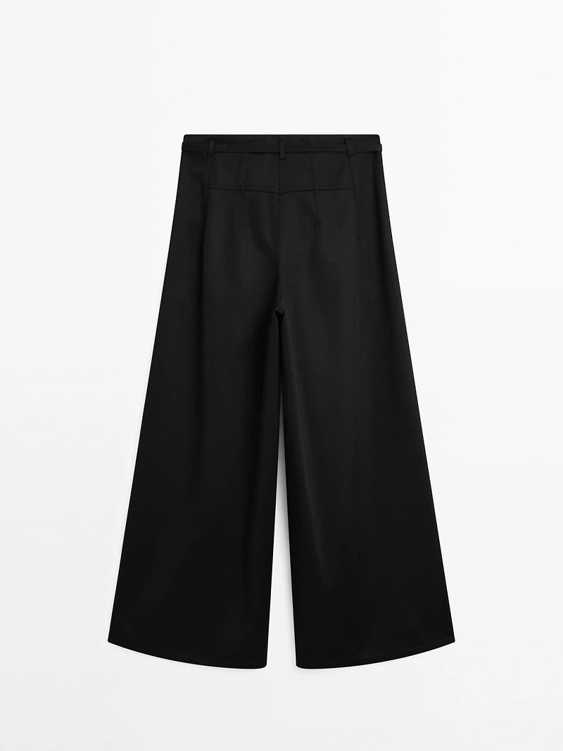 Palazzo trousers with tie