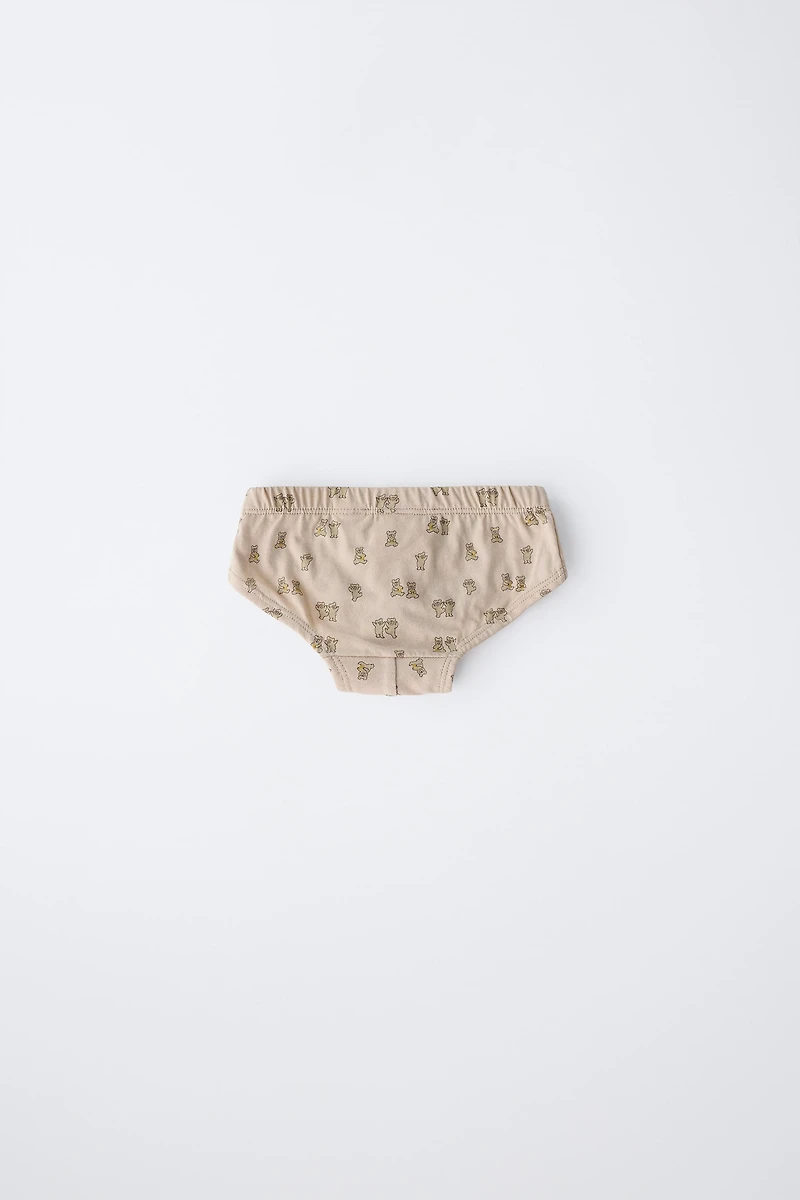 2-6 YEARS/ SIX-PACK OF BEAR UNDERWEAR
