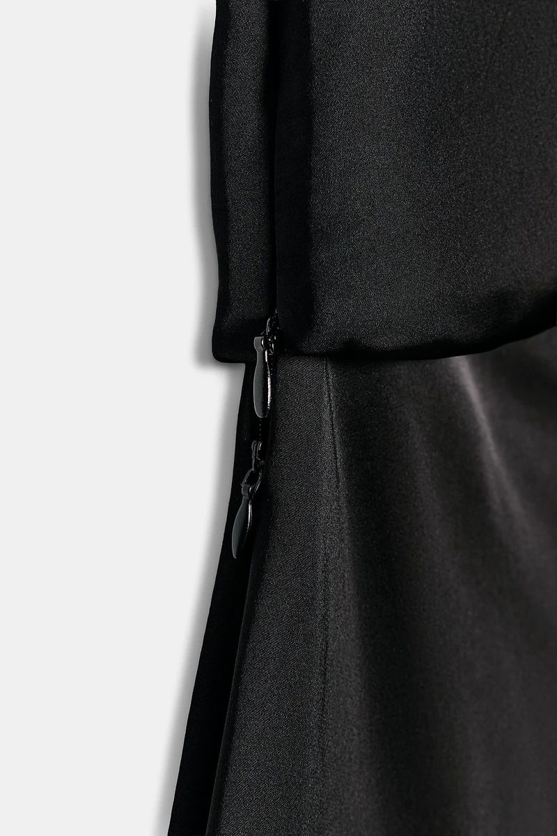 ZW COLLECTION ASYMMETRIC SATIN DRESS