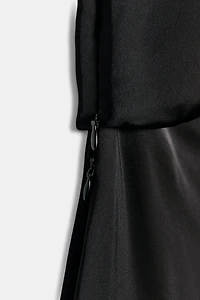 ZW COLLECTION ASYMMETRIC SATIN DRESS