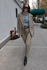 OVERSIZED PLAID BLAZER
