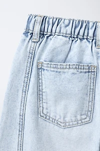 SEAMED CANVAS BARREL JEANS