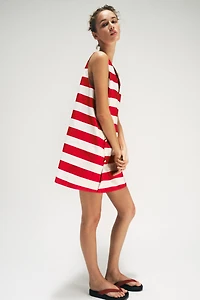 ROBE COURTE À RAYURES