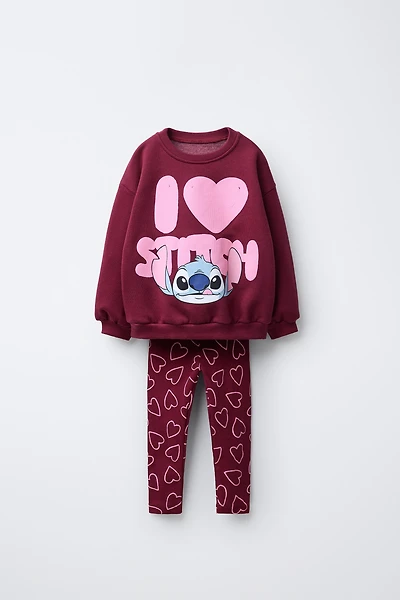 ENSEMBLE JOGGING SWEAT-SHIRT ET LEGGING CÔTELÉ LILO & STITCH © DISNEY