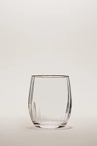 GLASS TUMBLER WITH LINES FOR CHRISTMAS