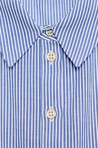 STRIPED PEPLUM HALTER SHIRT