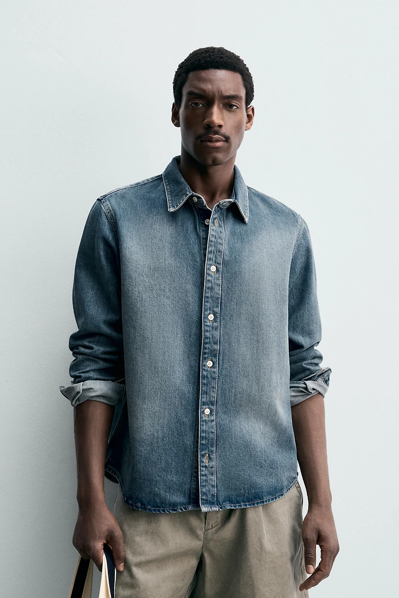 COTTON LYOCELL DENIM OVERSHIRT